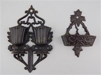 2 Cast Iron Match Holders.1867