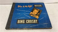 Vintage Record Album With Records Bing Crosby