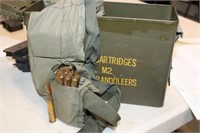 192 rds.30-06 M1 Ammo with  Bandoleers &Can