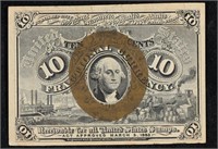 1863 US Fractional Currency 10c Second Issue Fr-12