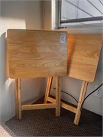 (2) Wooden TV Trays