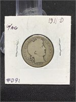 1911-D Barber Quarter