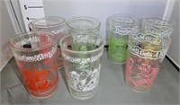 7 Howdy Doody character Jelly glasses