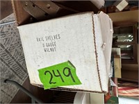 Box of O gauge Walnut shelf
