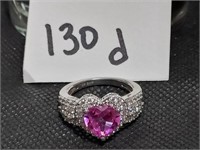 Heart Cut Pink Sapphire Ring