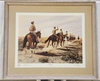 Signed Whiting "Going Home" Lithograph
