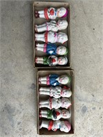 Japanese Ceramic Doll Sets (2) orig. boxes