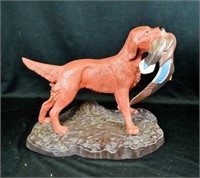 HUNTING THEMED SCULPTURE STATUE DOG & GAME