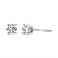 14k Wgold Round .50ct Diamond Solitaire Earrings