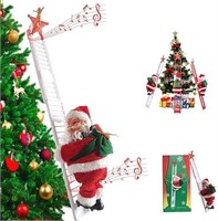 Electric Climbing Ladder Rope Santa Claus Doll Chr