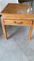 Century Wood End Table with Drawer
