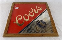 Vintage Coors Beer Mirror Advertising Sign