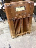Vintage Console Radio, incomplete, 38”T x 27”W