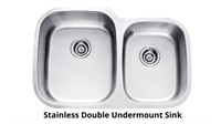 Stainless Offset Double Undermount Sink
