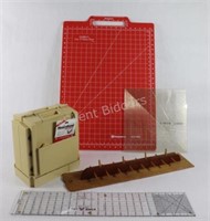 Quilter's Board, Sewing Basket w Contents