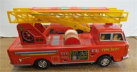 Battery Op Tin Toy Ladder Fire Engine