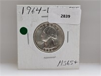 1964-D 90% Silv Wash Quarter