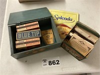 MATCHES - RECIPE BOX WITH RECIPES - SPLENDA BOOK