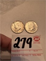 2 - 1964 Kennedy Half Dollars