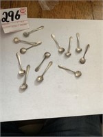 12 Sterling Silver Salter Spoons