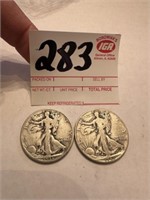 36' & 46' Silver Walking Liberty Half Dollars
