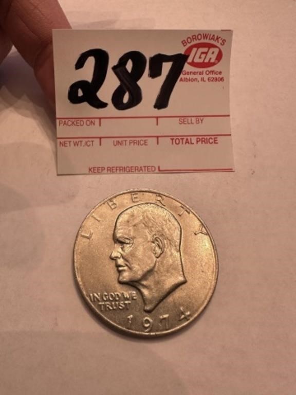 1974 Eisenhower IKE One Dollar Coin