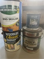 Misc wood/floor sealer. Approximately 1/2 full