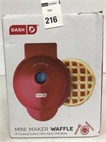 DASH WAFFLE MINI MAKER SIZE 4"