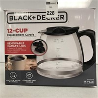BLACK DECKER REPLACEMENT CARAFE CAPACITY 12 CUP