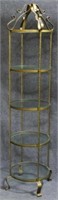 5 Tier Brass & Glass Shelf 70x16