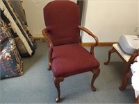 Red Upholstered Arm Chair -- Good Shape