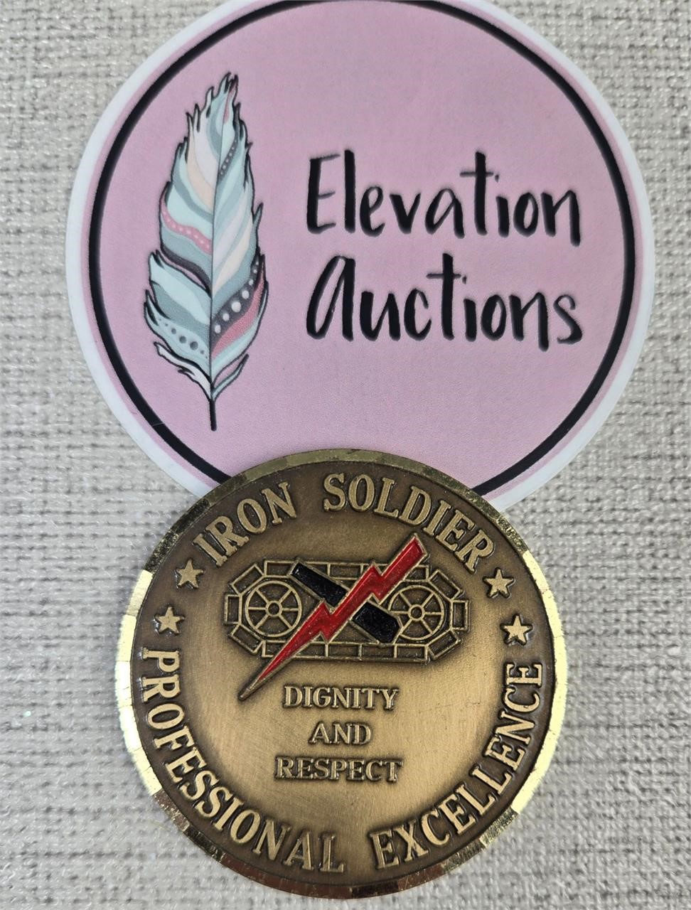 Iron Soldier 1st Armored Challenge Coin