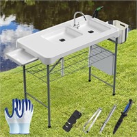 Fish Cleaning Table with Sink 42 6  Width