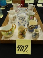 (10) Assorted Hand Painted Creamers