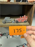 Pair of Antique Lead Cars