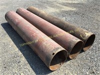(3) 95” L x 12” D Steel Pipe