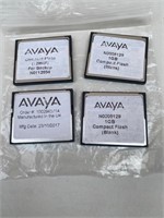 Lot of 4 Silicon Memory Card Avaya Compact Flash