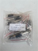 AD-R1Q0 RCA Female to 1/4 inch mono male adapter