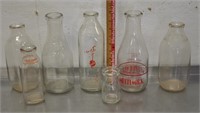 Vintage milk bottles, see pics