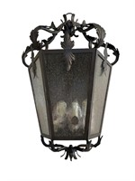 VTG Hand Forged Iron & Glass Wall Sconce