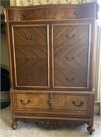 1930s Antique Tall Chest of Drawers