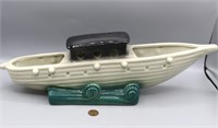 Mid-Century McCoy Ceramic Art Boat Planter