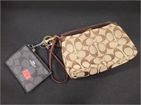 AUTH Coach canvas wallet & Clutch purse
