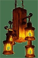 LADIQI WOODEN HANGING PENDANT  LOFT LANTERN