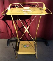 Folding Floral Motif Painted Stand