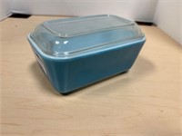 VTG Pyrex blue Refrigerator Dish 0502-B
