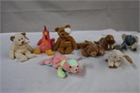 Eight TY beanie babies with tags