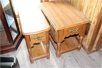 Oak Side Table Set