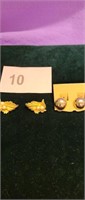 Lot of 2 Pairs of Designer Clip-on Earrings