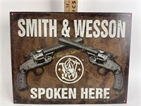 Smith & Wesson metal sign